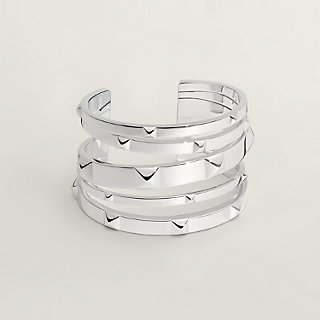 新品未使用HERMES LE BRACELET H ホワイト バングル エルメス クリックH ホワイト エナメル ユニセックス ジュエリー